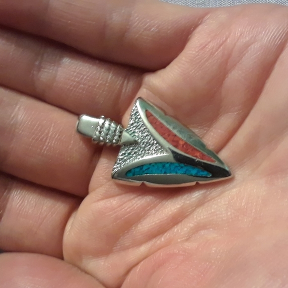 Silver Stone pendant Arrowhead - Picture 8 of 9